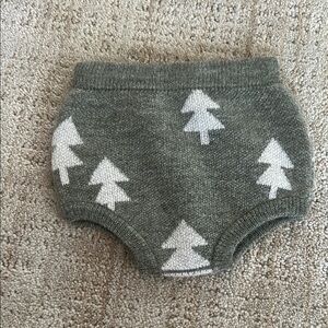 Rylee + Cru Forest Knit Diaper Cover - Olive and White